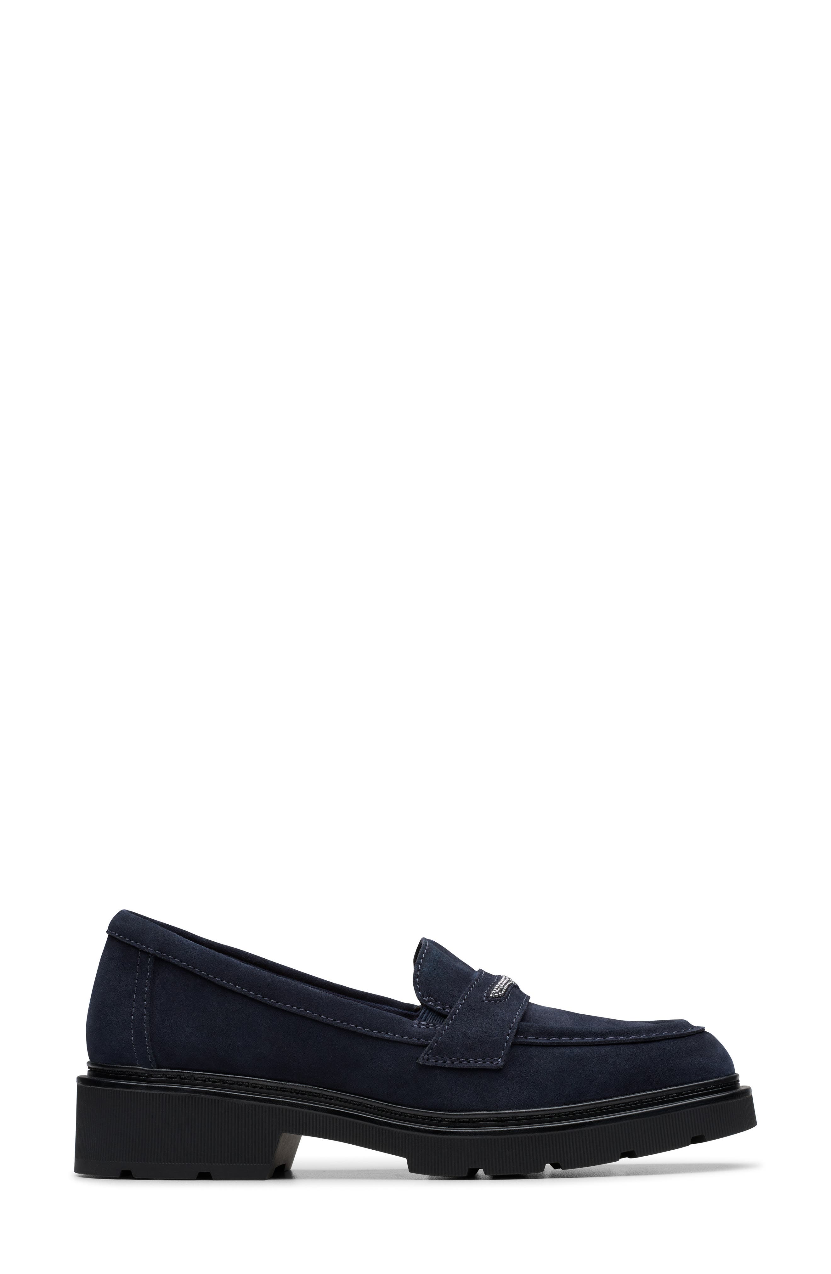 Lauryl Step Loafer, Alternate, color, NAVY SUEDE