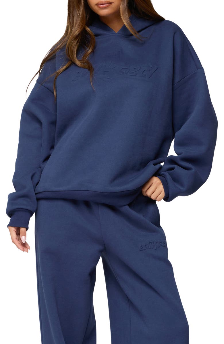 EDIKTED Totally Edikted Embossed Hoodie, Alternate, color,