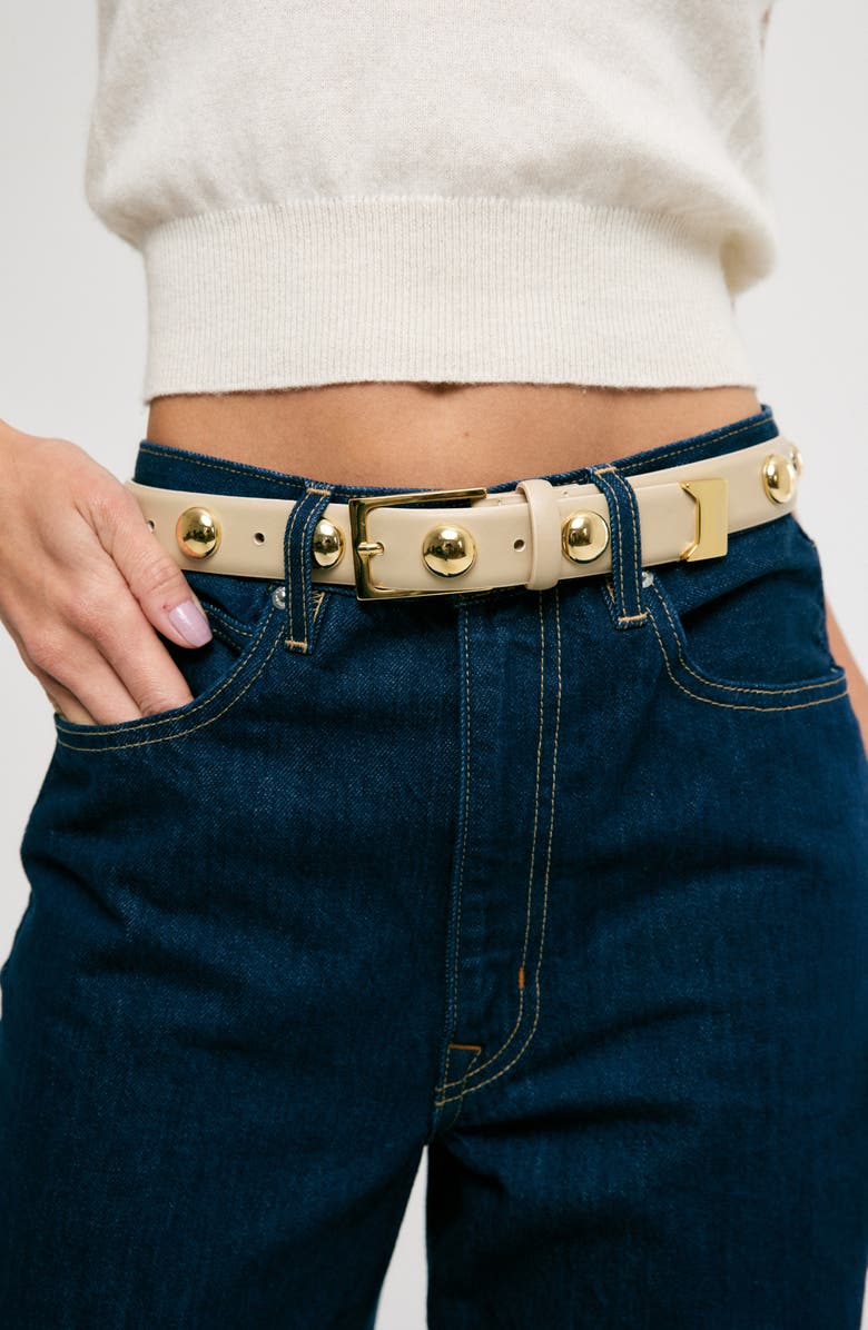AUREUM No. 9 Stud Leather Belt, Alternate, color, 