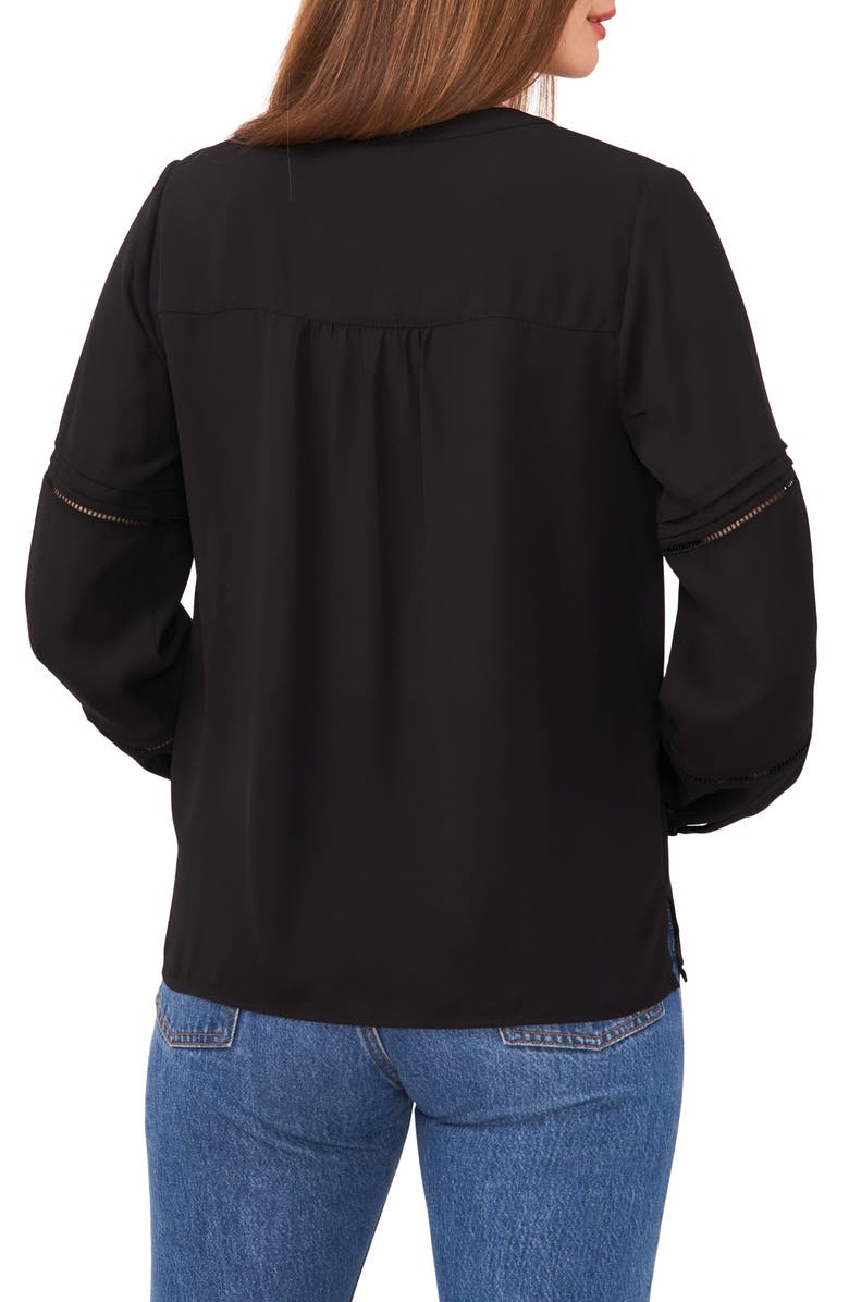 Vince Camuto Split Neck Popover Blouse, Alternate, color,