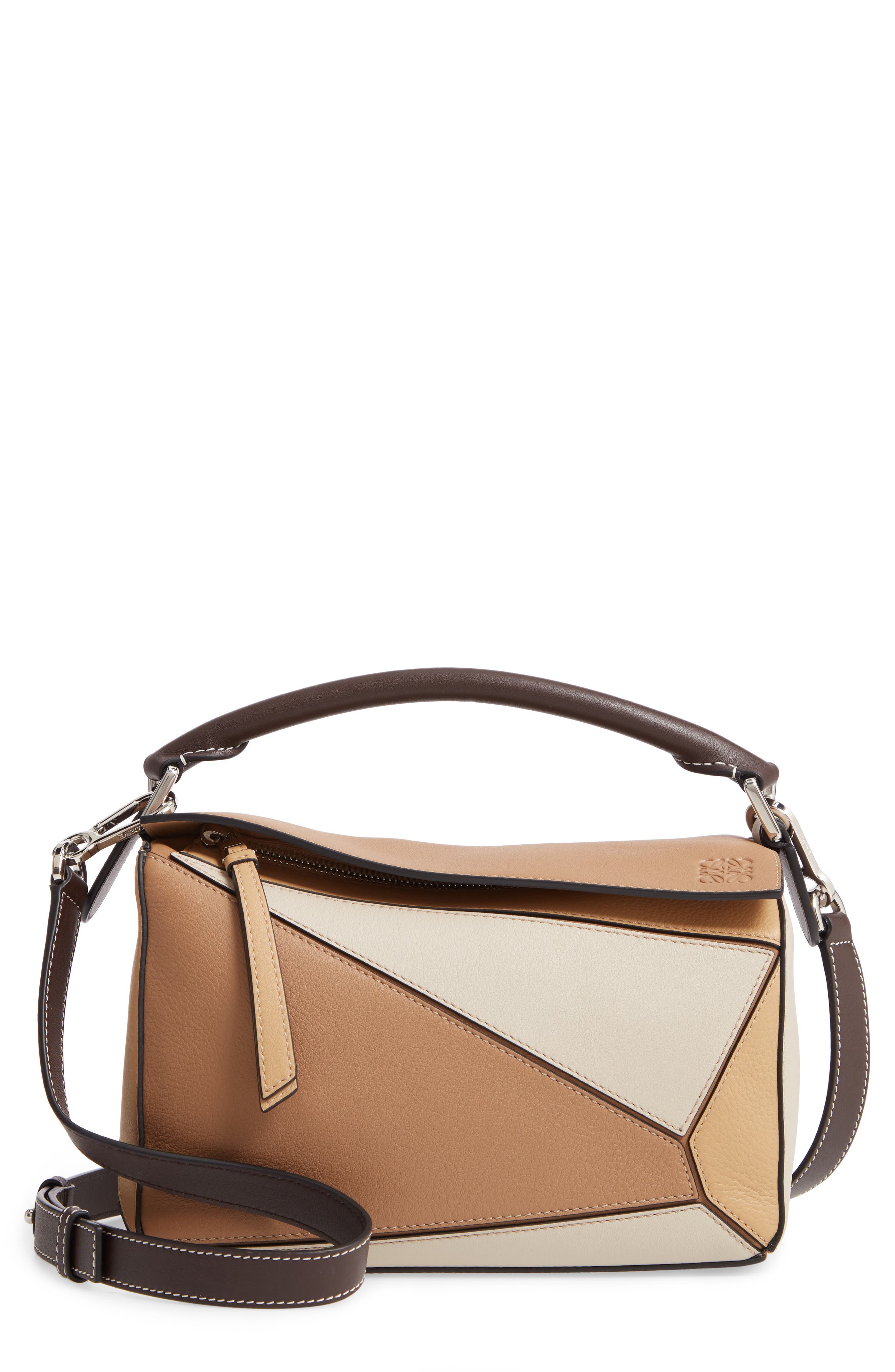 Loewe Puzzle Small Calfskin Leather Bag, Main, color, 
