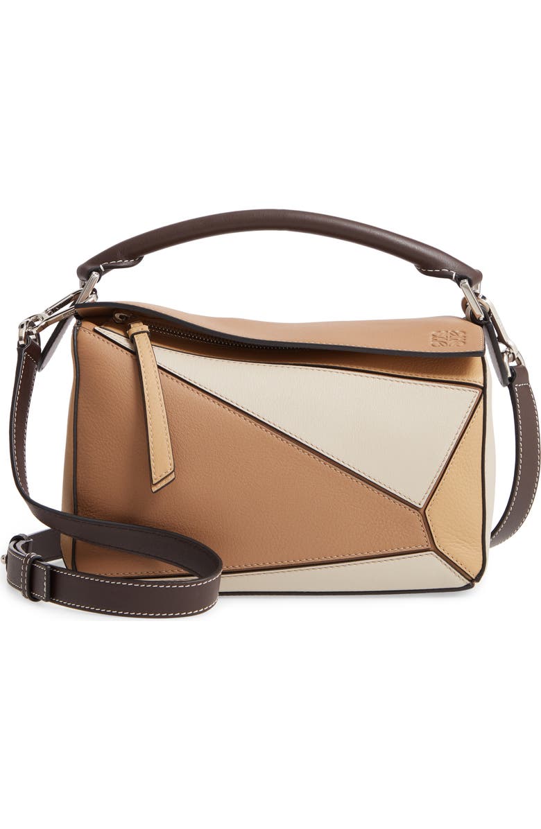 Loewe Puzzle Small Calfskin Leather Bag, Main, color,