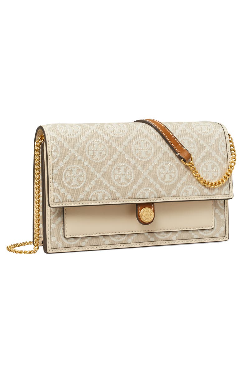 Tory Burch T Monogram Wallet on a Chain, Alternate, color, 