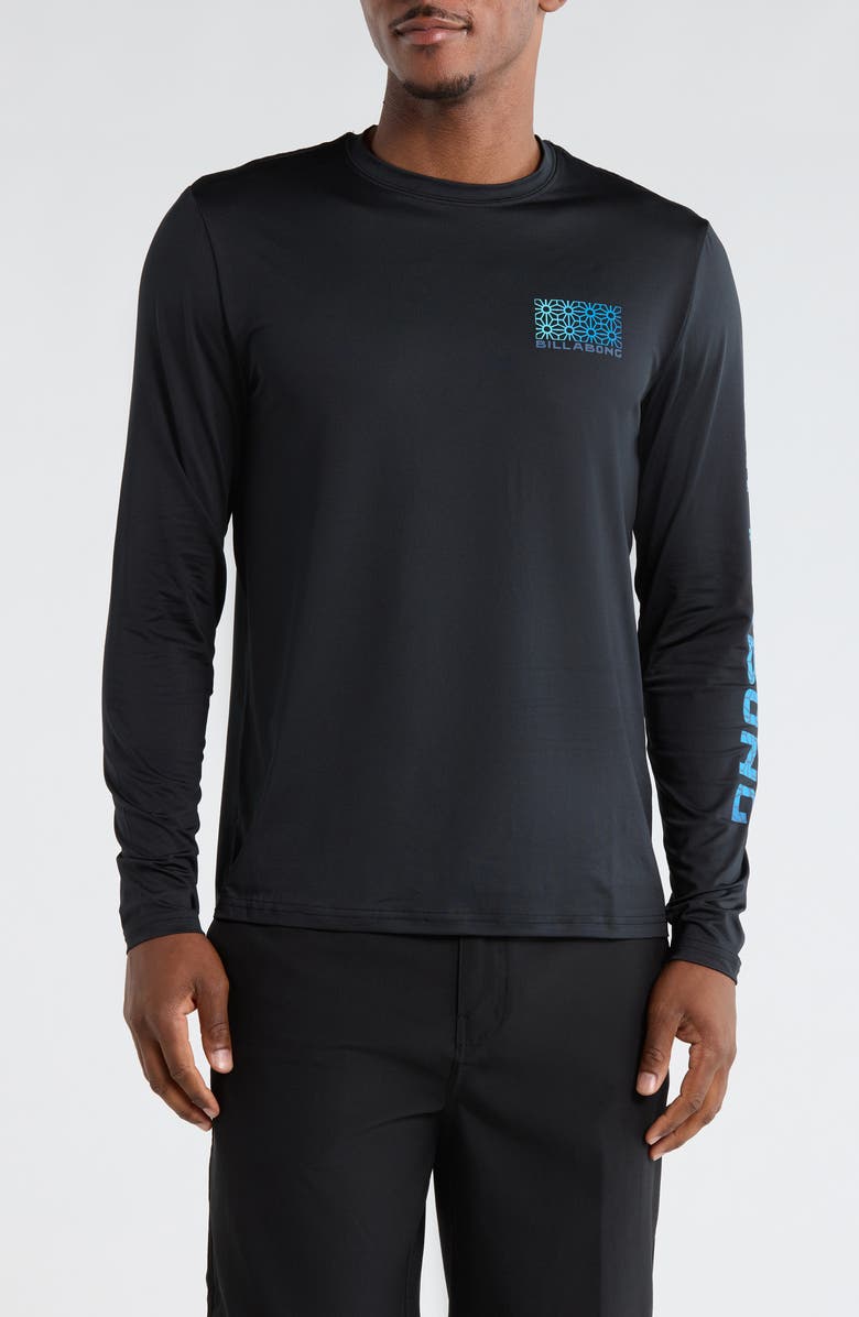 Billabong Fracture UPF 50+ Sun Shirt, Main, color, Black