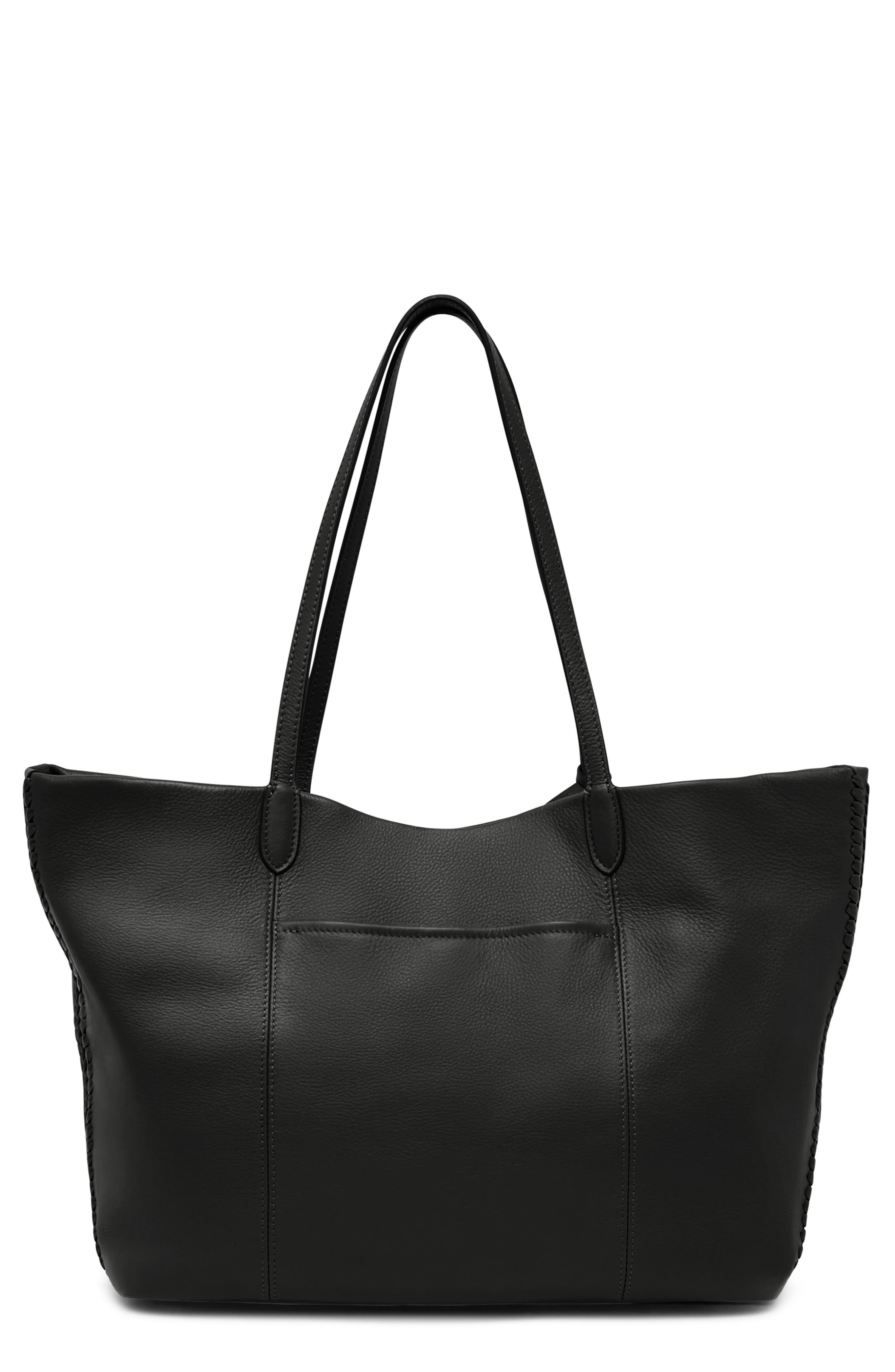 AIMEE All for Love Convertible Leather Shopper Bag, Alternate, color, Black