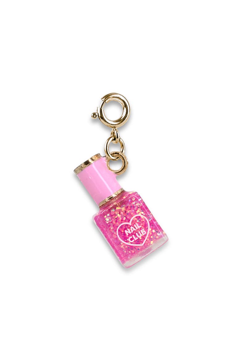Glitter Nail Polish Charm, Main, color, PINK