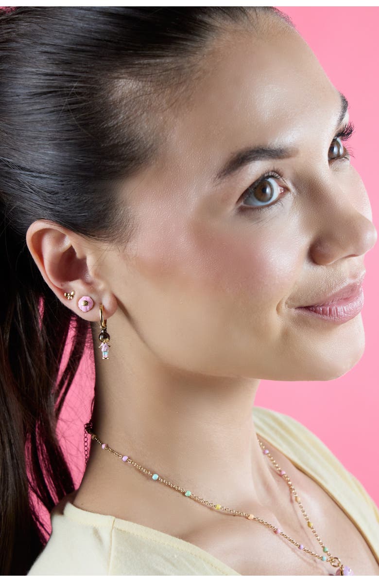 Alex and Ani Polly Pocket Earring Set, Alternate, color, Gold