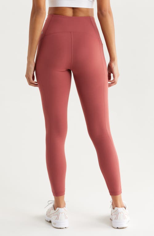 Zella Studio Luxe High Waist Pocket 7/8 Leggings In Pink