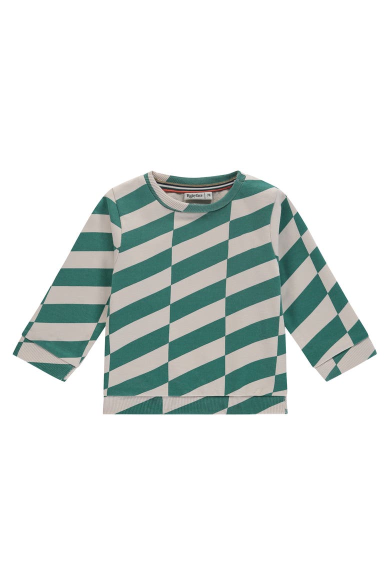 Asymmetrical Print Sweatshirt, Main, color, Green