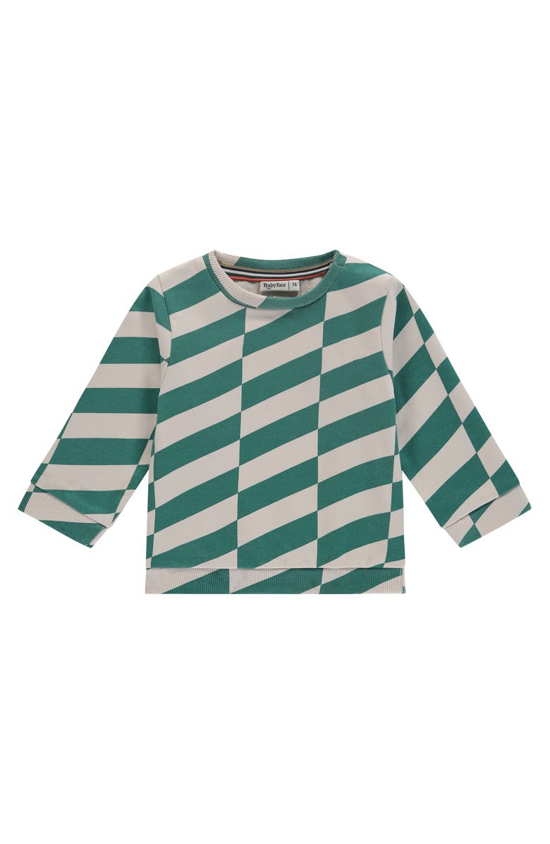 BABYFACE Asymmetrical Print Sweatshirt, Main, color, Green