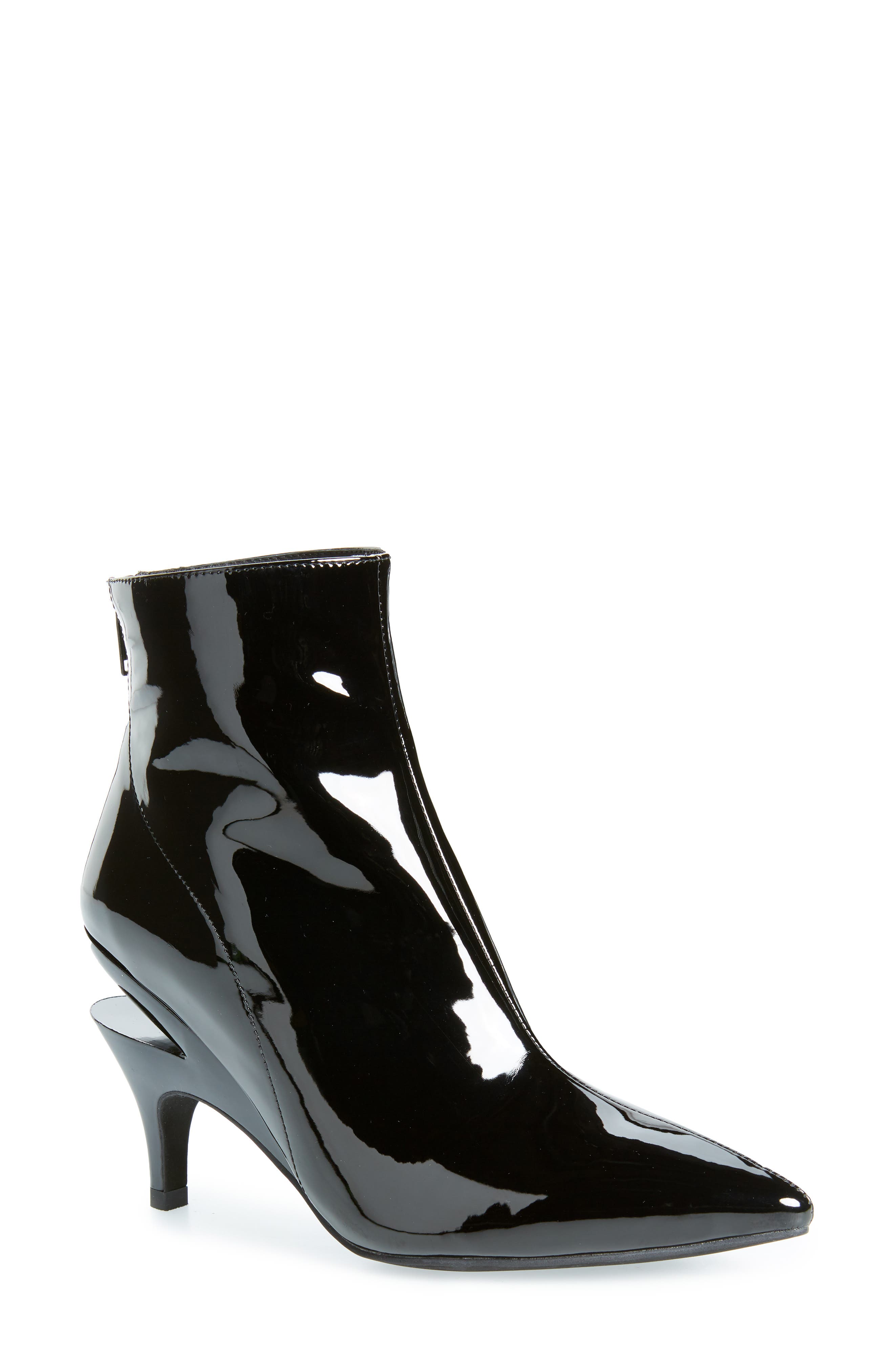 Museum Bootie, Main, color, BLACK PATENT LEATHER