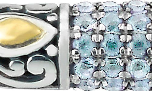 Samuel B. Sterling Silver & 18k Gold Pavé Blue Topaz Pendant Necklace In Blue