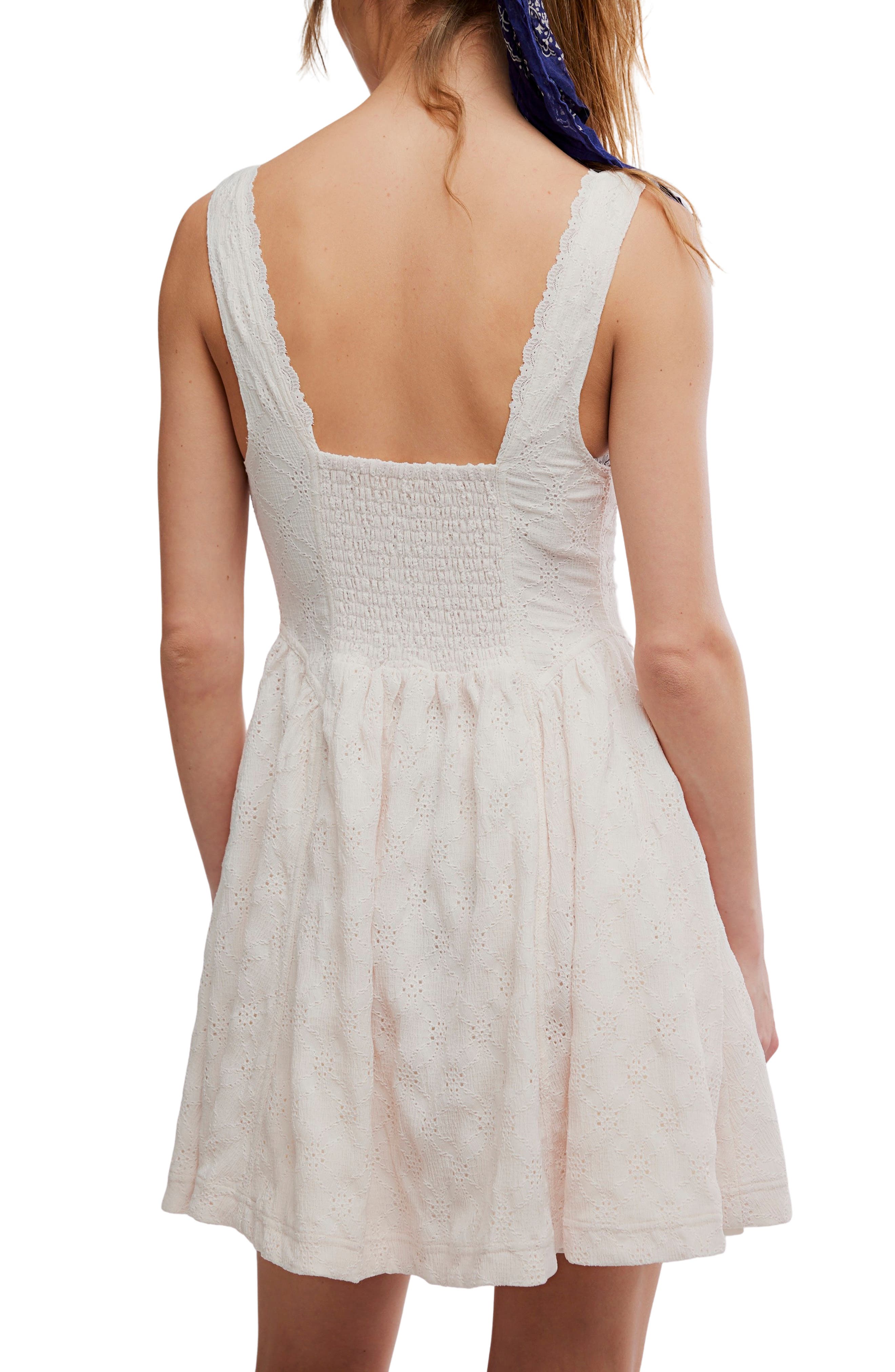 Can't Help It Eyelet Embroidered Minidress - image 2