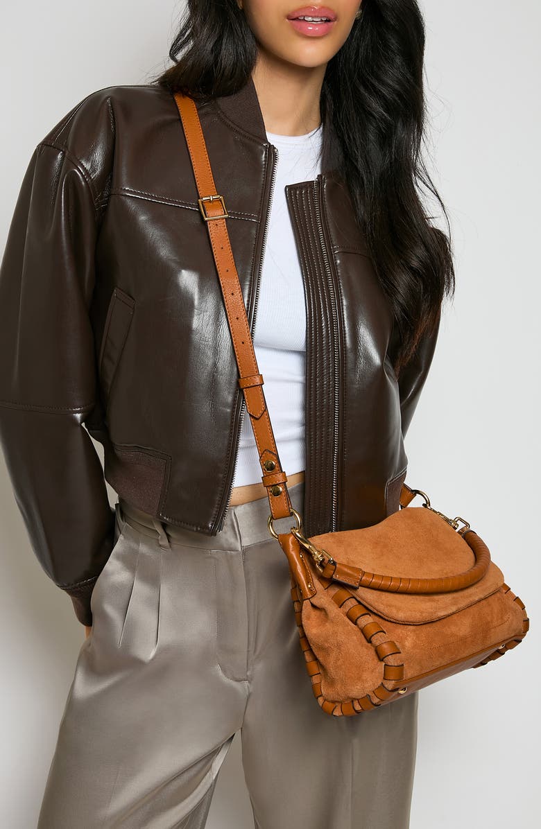 AIMEE Zen Convertible Crossbody, Alternate, color, Rustic Caramel Suede