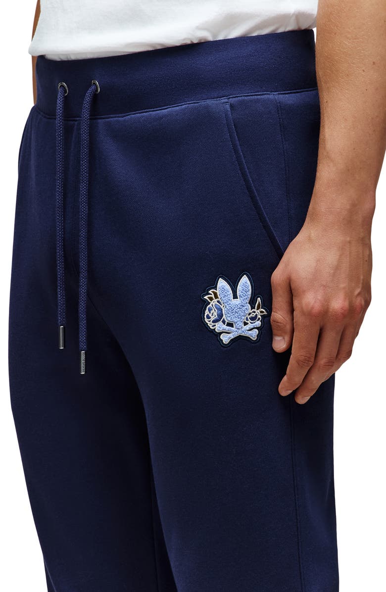 Psycho Bunny Auguste Floral Patch Cotton Joggers, Alternate, color, 