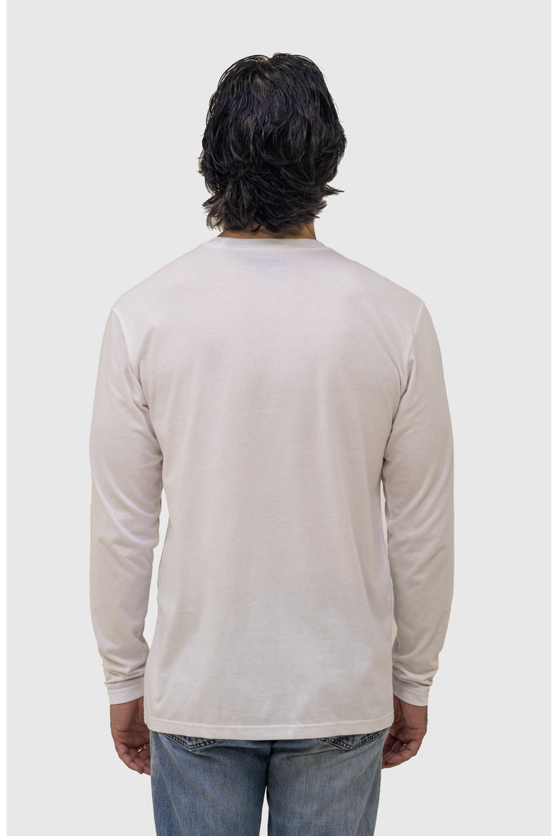 White Long Sleeve Crew Neck T-Shirt, Alternate, color, White