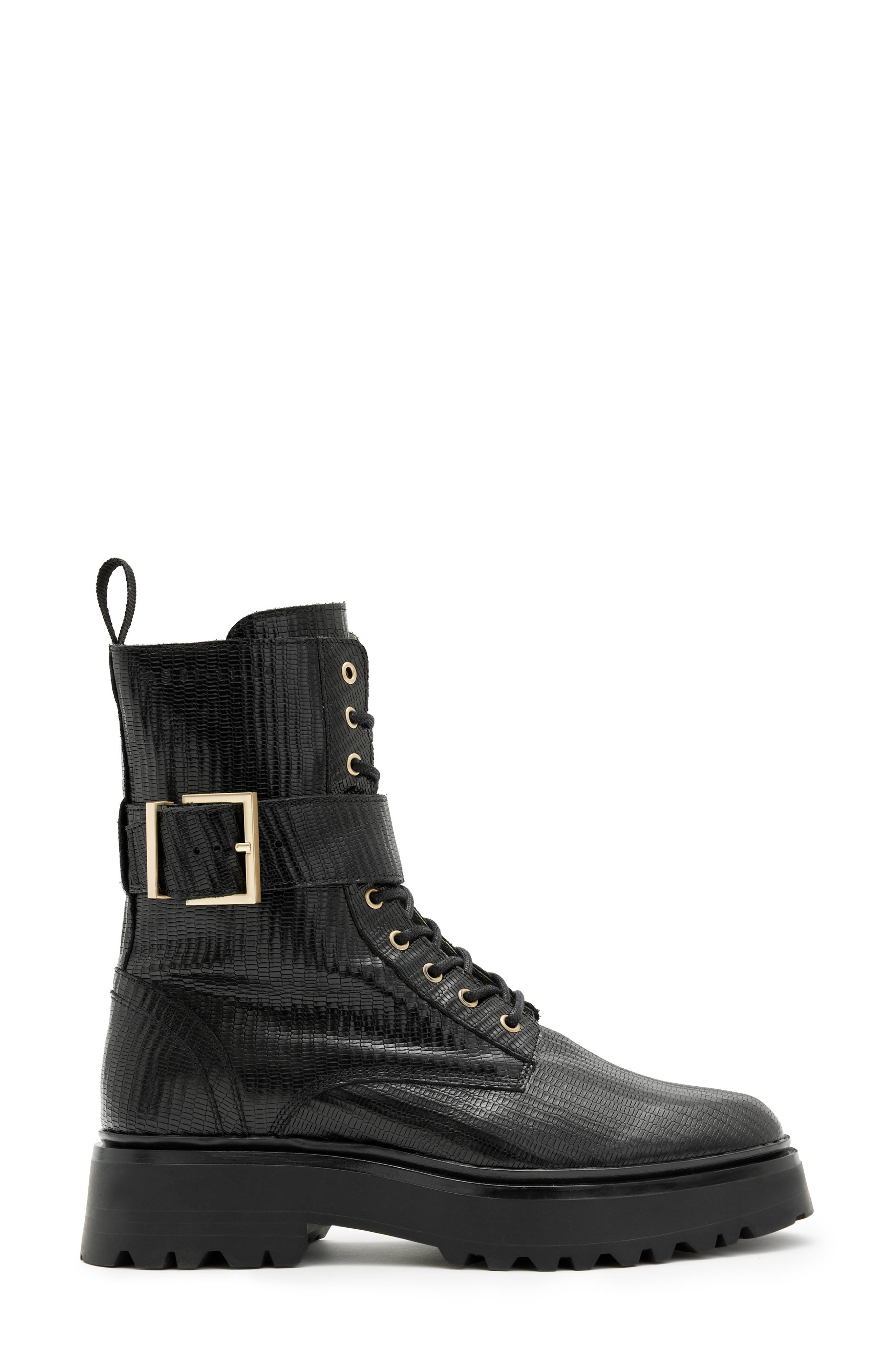 Onyx Combat Boot, Alternate, color, BLACK SNAKE