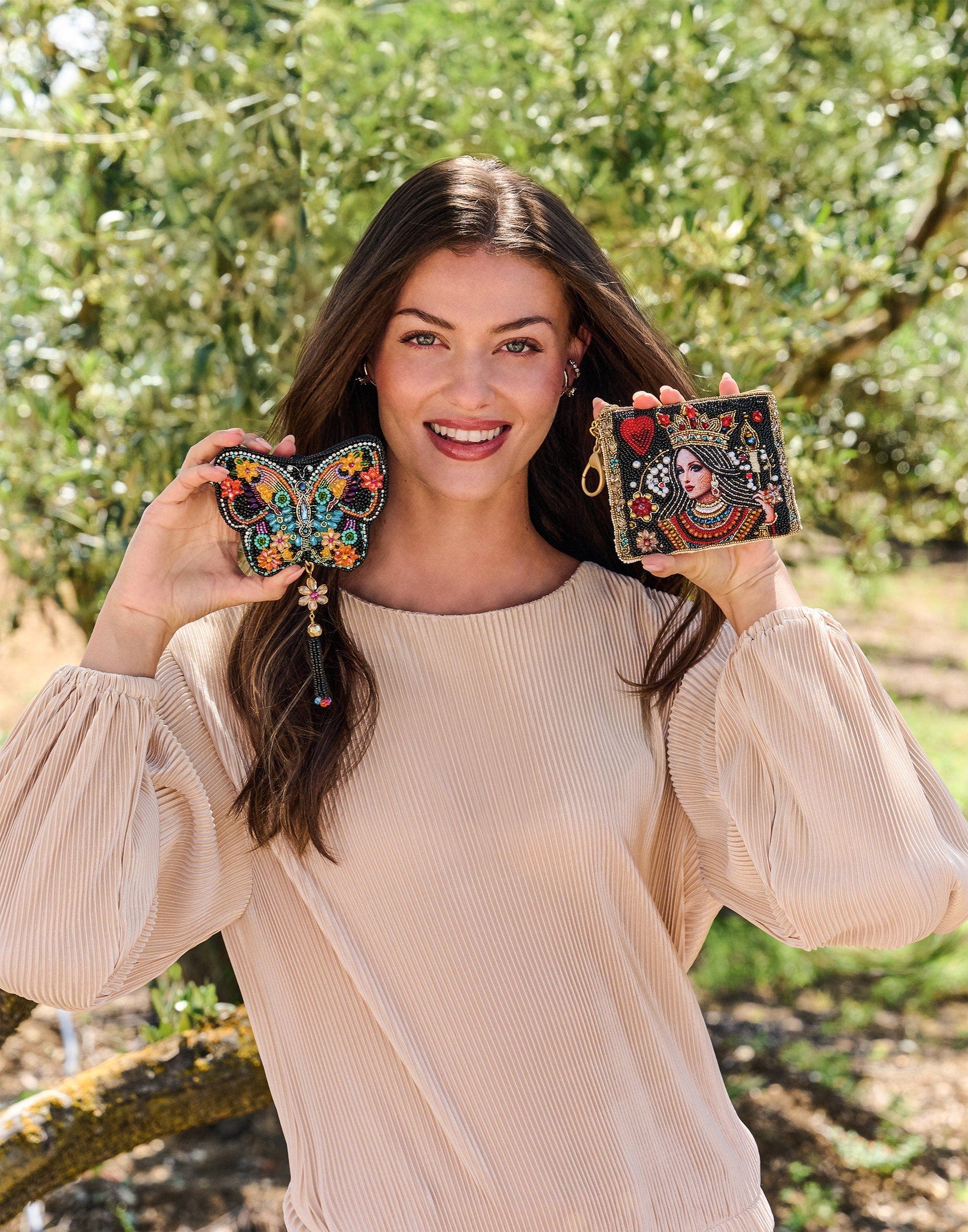 Mary Frances Accessories Flight of Fancey Coin Purse, Alternate, color, Black