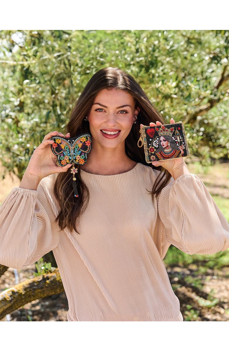 Mary Frances Accessories Flight of Fancey Coin Purse, Alternate, color, Black