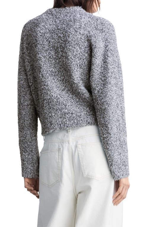 Mango Bouclé Sweater In Medium Heather Grey