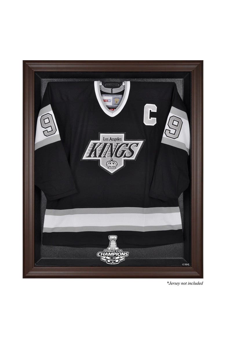 FANATICS AUTHENTIC Los Angeles Kings 2014 Stanley Cup Champions Brown Framed Jersey Display Case, Main, color,