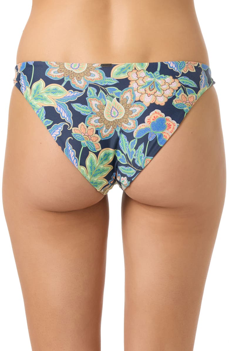 O'Neill Mermaid Floral Atlantic Bikini Bottoms, Alternate, color, Navy