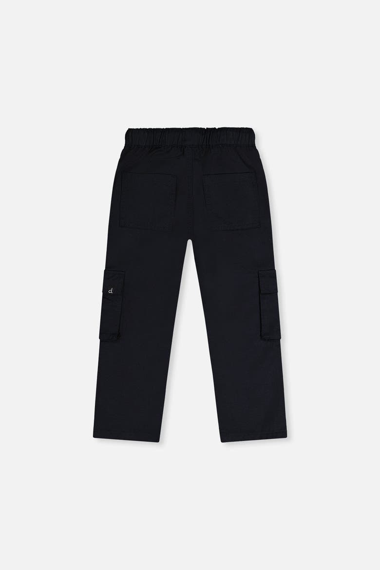 Twill Cargo Pocket Elastic Drawstring Waist Pants, Alternate, color, Dark Blue