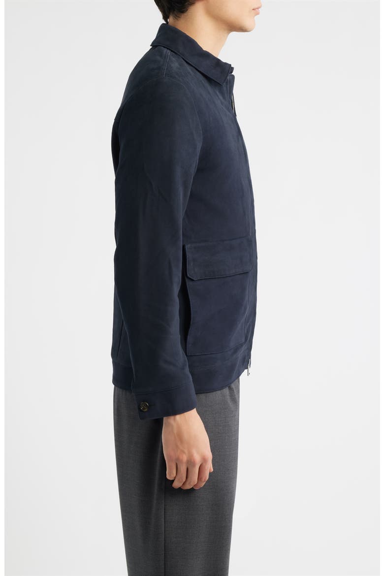 Suede Zip Jacket, Alternate, color, NAVY