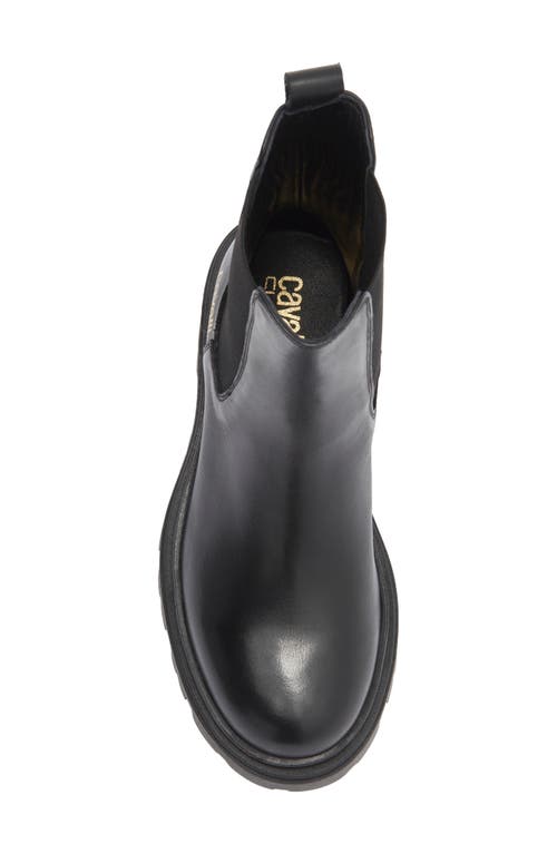 Roberto Cavalli Lug Platform Chelsea Boot In Black