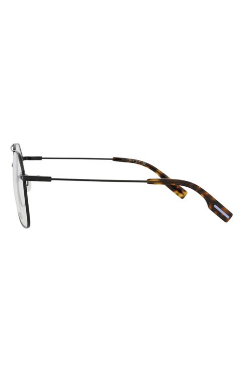 Alexander Mcqueen Mcqueen 57mm Aviator Optical Glasses In Black Black Transparent