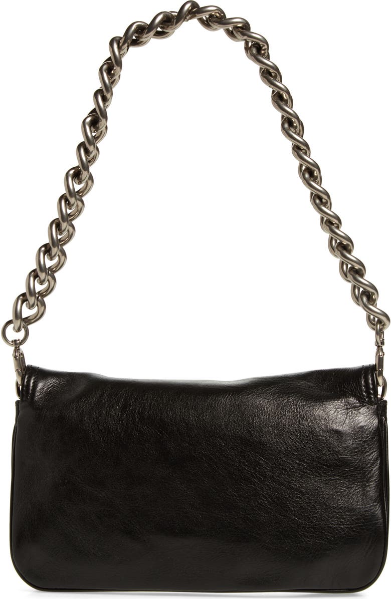 Balenciaga BB Soft Flap Leather Shoulder Bag, Alternate, color,
