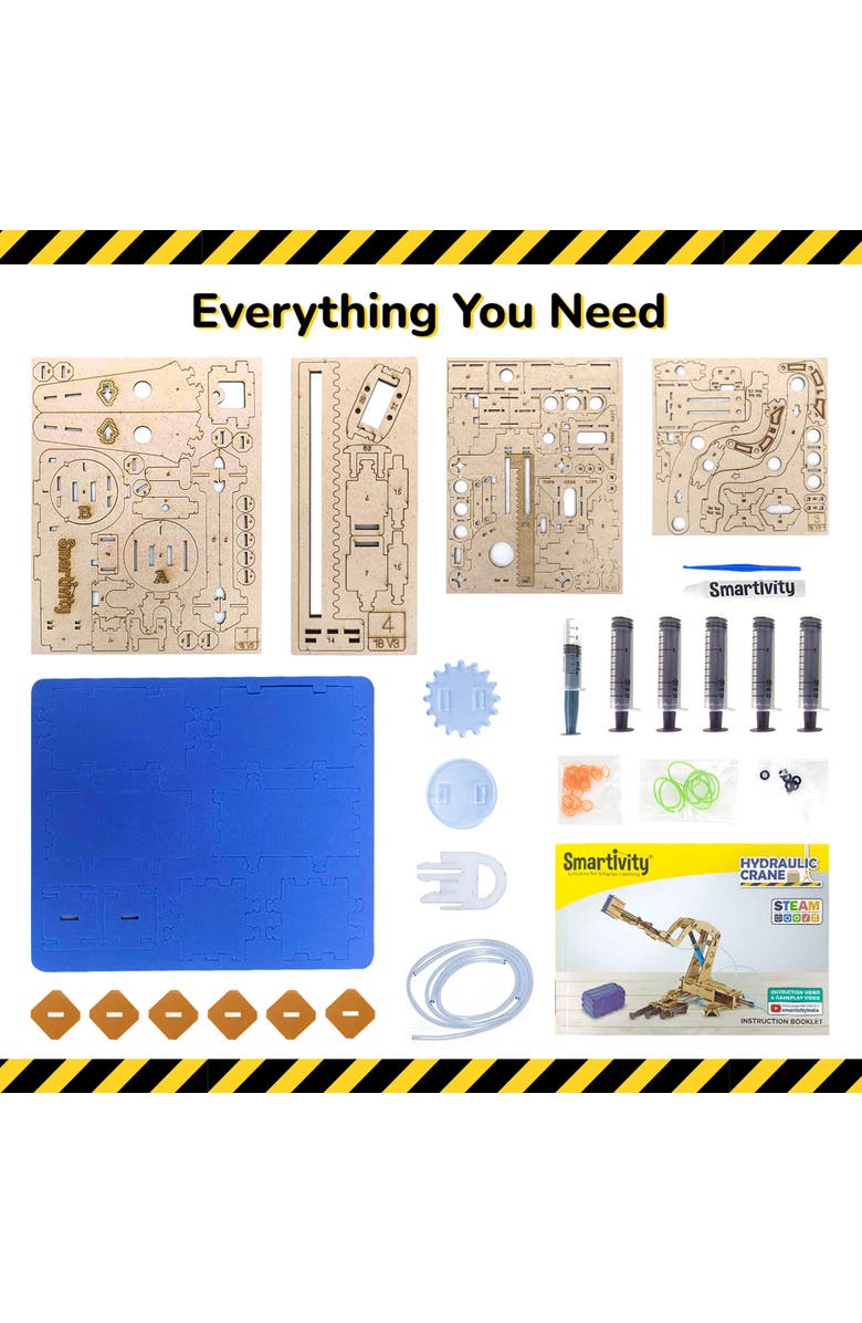 Smartivity Hydraulic Crane Diy Stem Wooden Building Set, Kids, Alternate, color, 