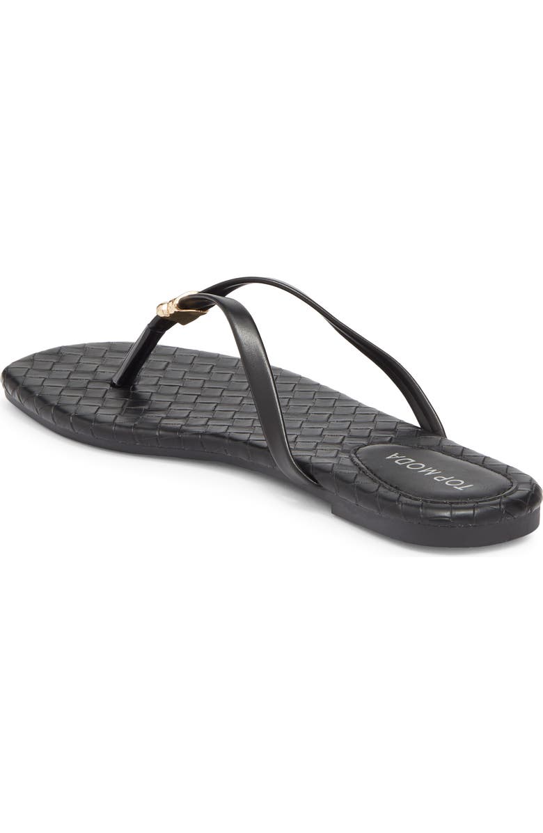 TOP MODA Priscilla Flip Flop, Alternate, color, Black Pu