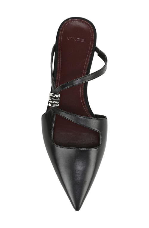 Vince Gilia Pointed Toe Flat In Black