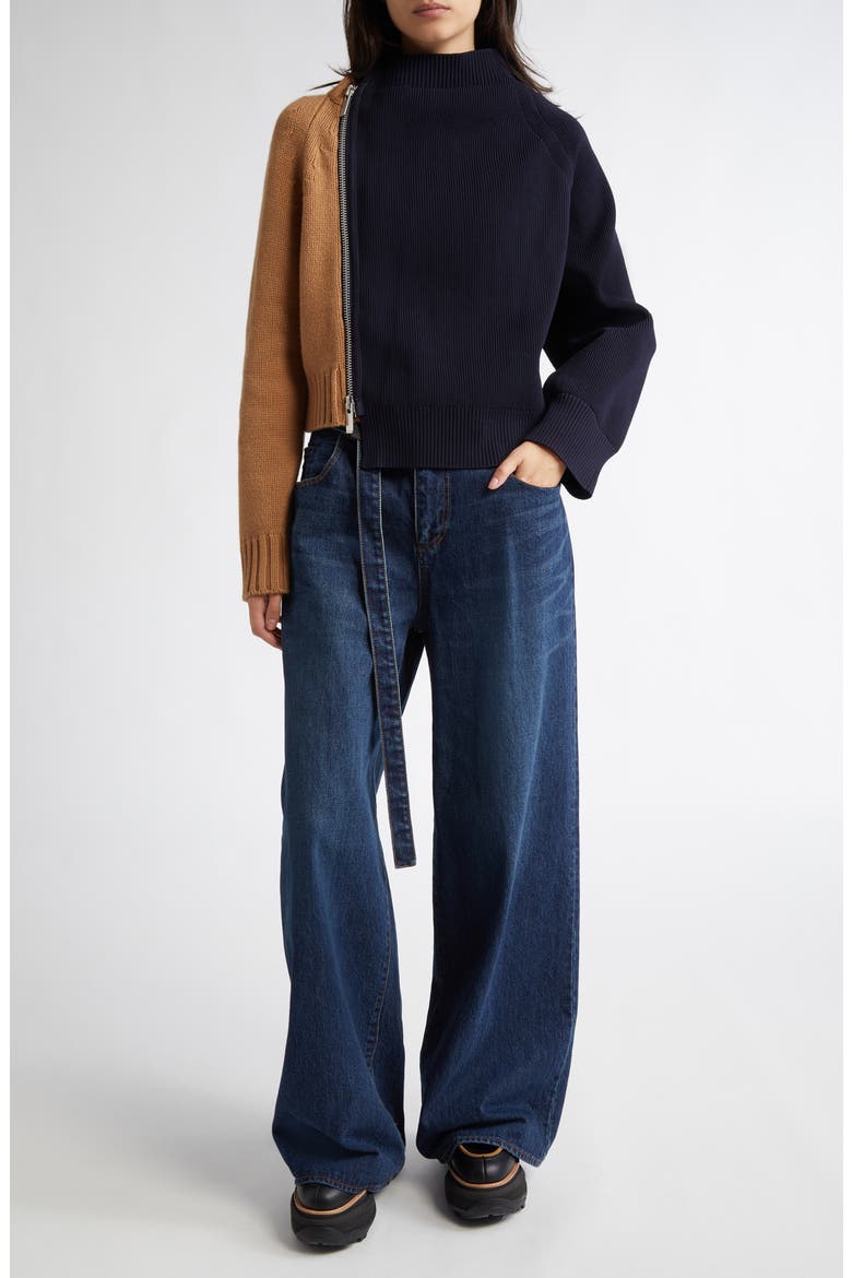 Belted Wide Leg Jeans, Alternate, color, BLUE 401