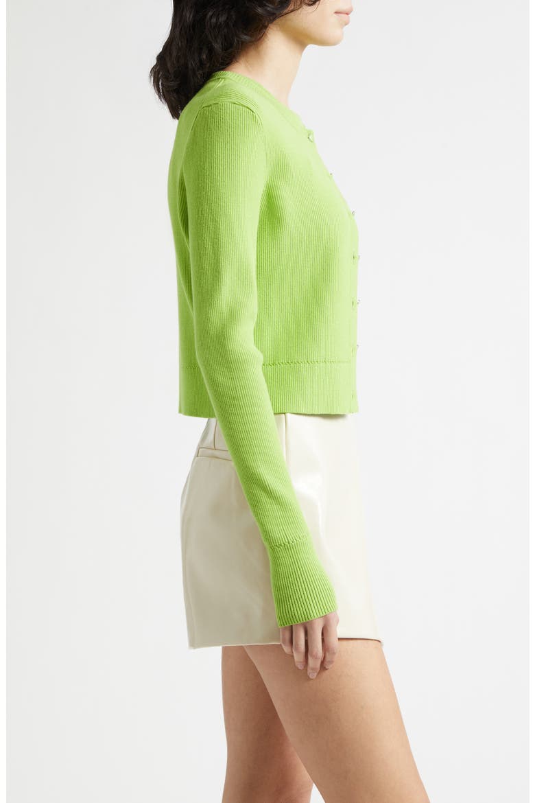 Zoe Crop Cardigan, Alternate, color, LIME