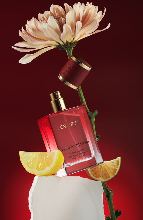 Lovery Floral Bloom Perfume And Bath Body Care Gift Set In Burgundy