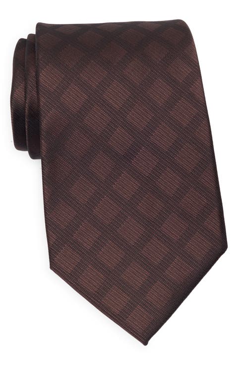 Travis Grid Print Tie