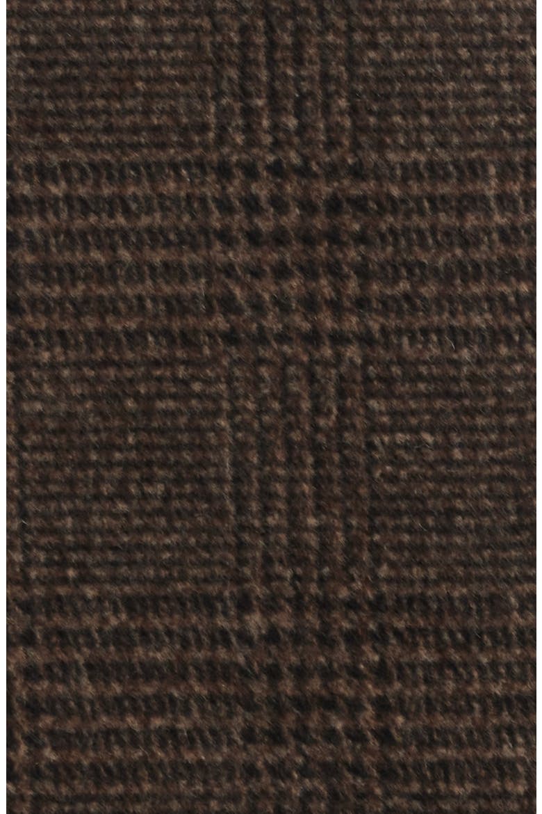 Plaid Slim Balmacaan Coat, Alternate, color, CHOCOLATE