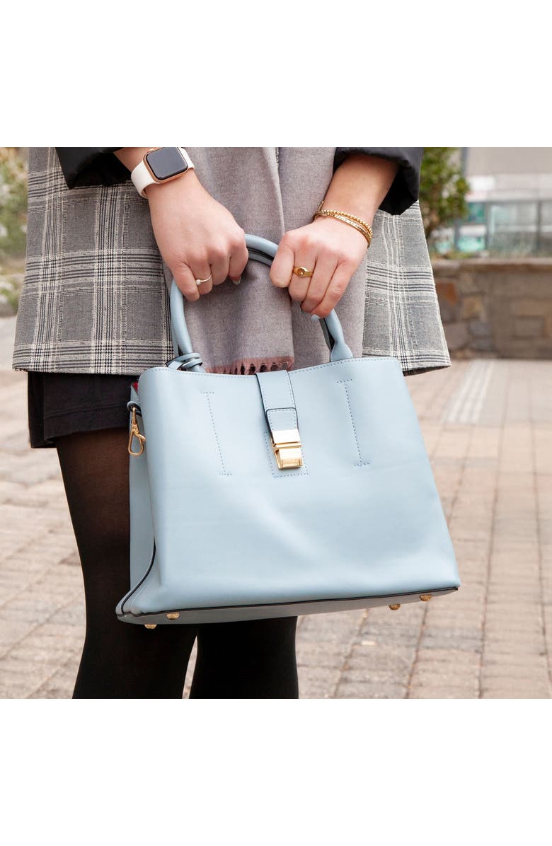 Youzey Vegan Leather Classic Handbag, Alternate, color, Seafoam