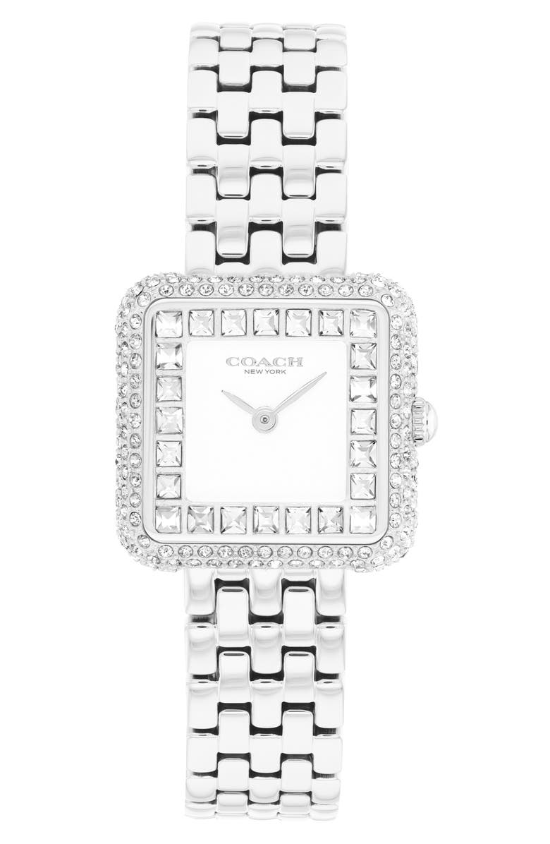COACH Cass Bracelet Watch, 22mm, Main, color, Silver/ White