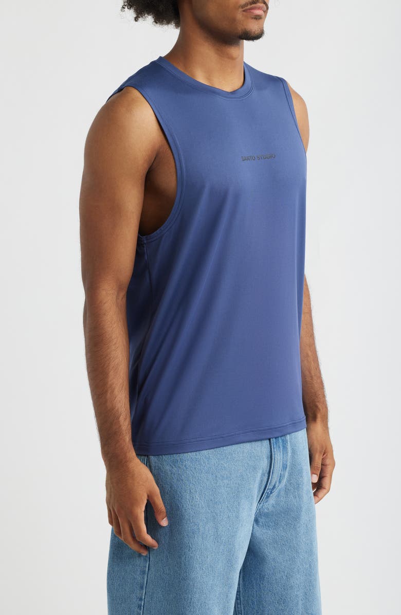 SANTO STUDIO Tempo Wordmark Tech Tank, Alternate, color, Blue