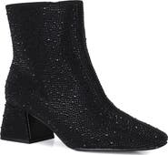 LADY COUTURE Rhinestone Block Heel Bootie