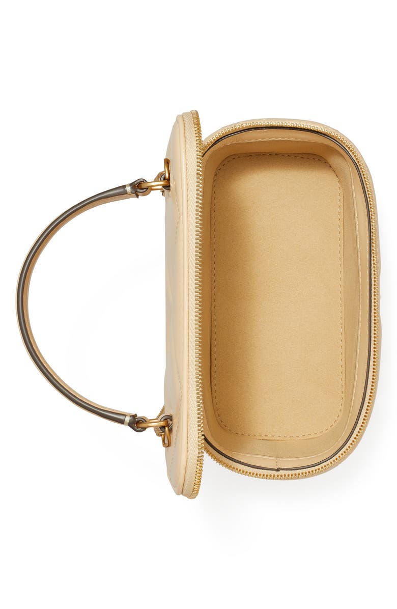 Tory Burch Kira Pavé Logo Diamond Quilted Leather Vanity Train Case, Alternate, color,