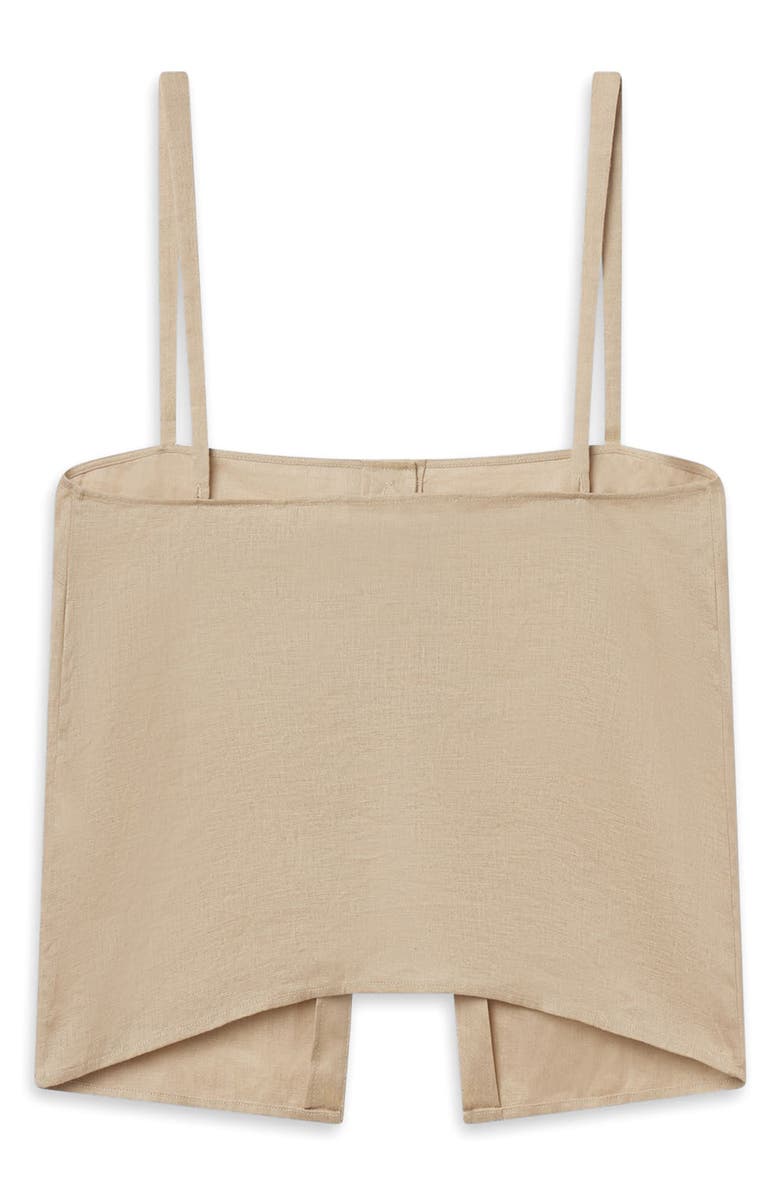 FRAME The Linen Button Camisole, Alternate, color, Flax