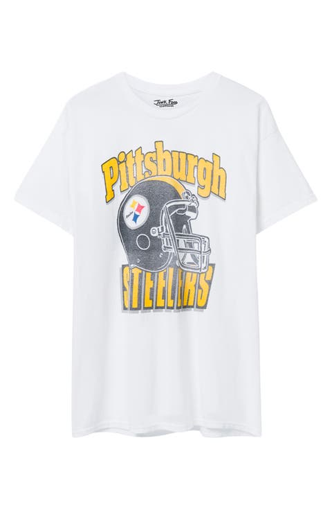 Pittsburgh Steelers Throwback Helmet Cotton Graphic T-Shirt