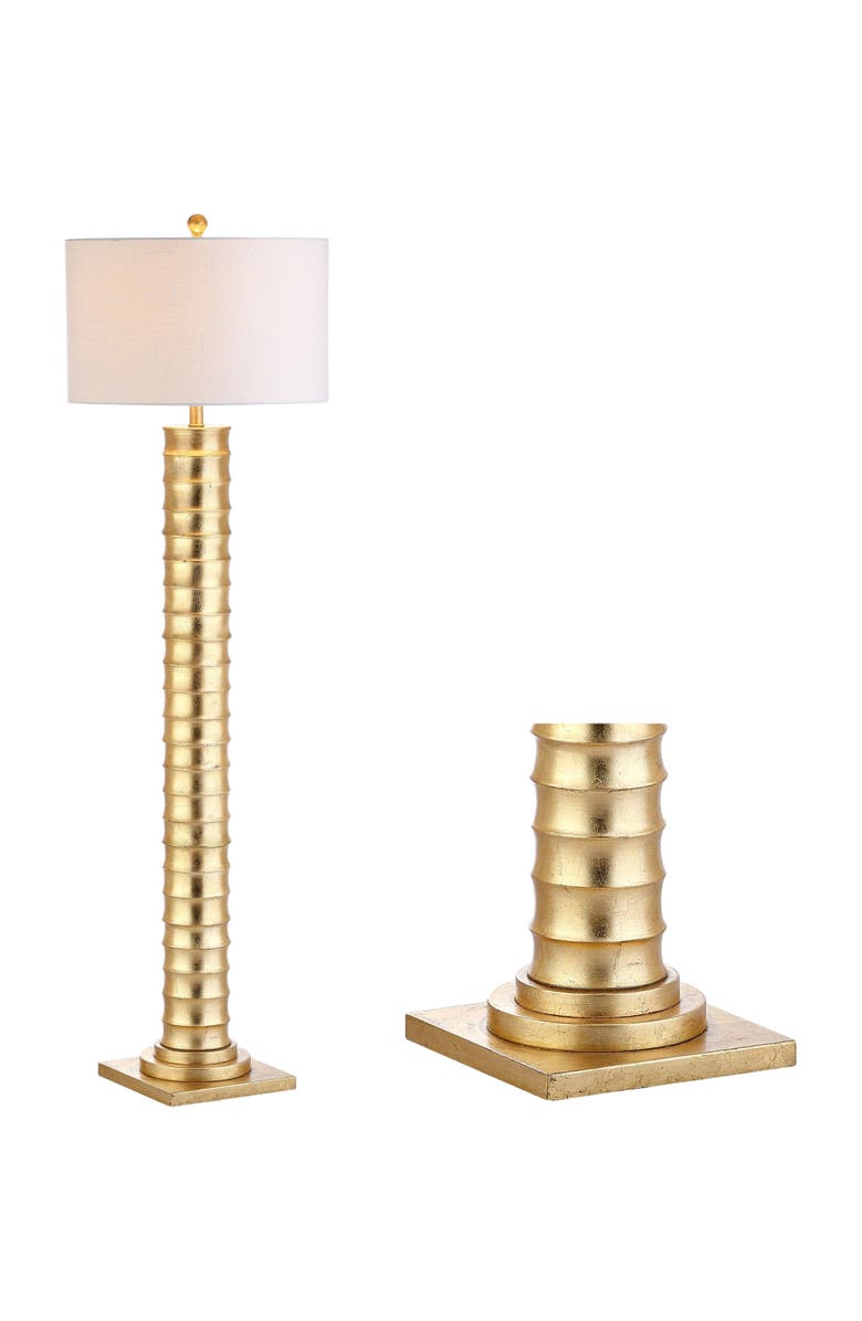 JONATHAN Y Serena 63" Metal LED Floor Lamp, Gold Painting, Main, color, Gold Painting