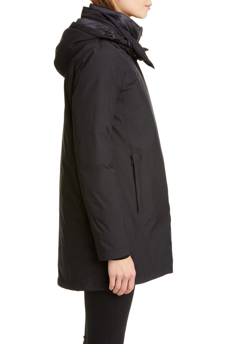 Gore-Tex® Coat with Removable Down Bib, Alternate, color, BLACK