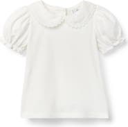 Janie and Jack Collared Puff Sleeve Top