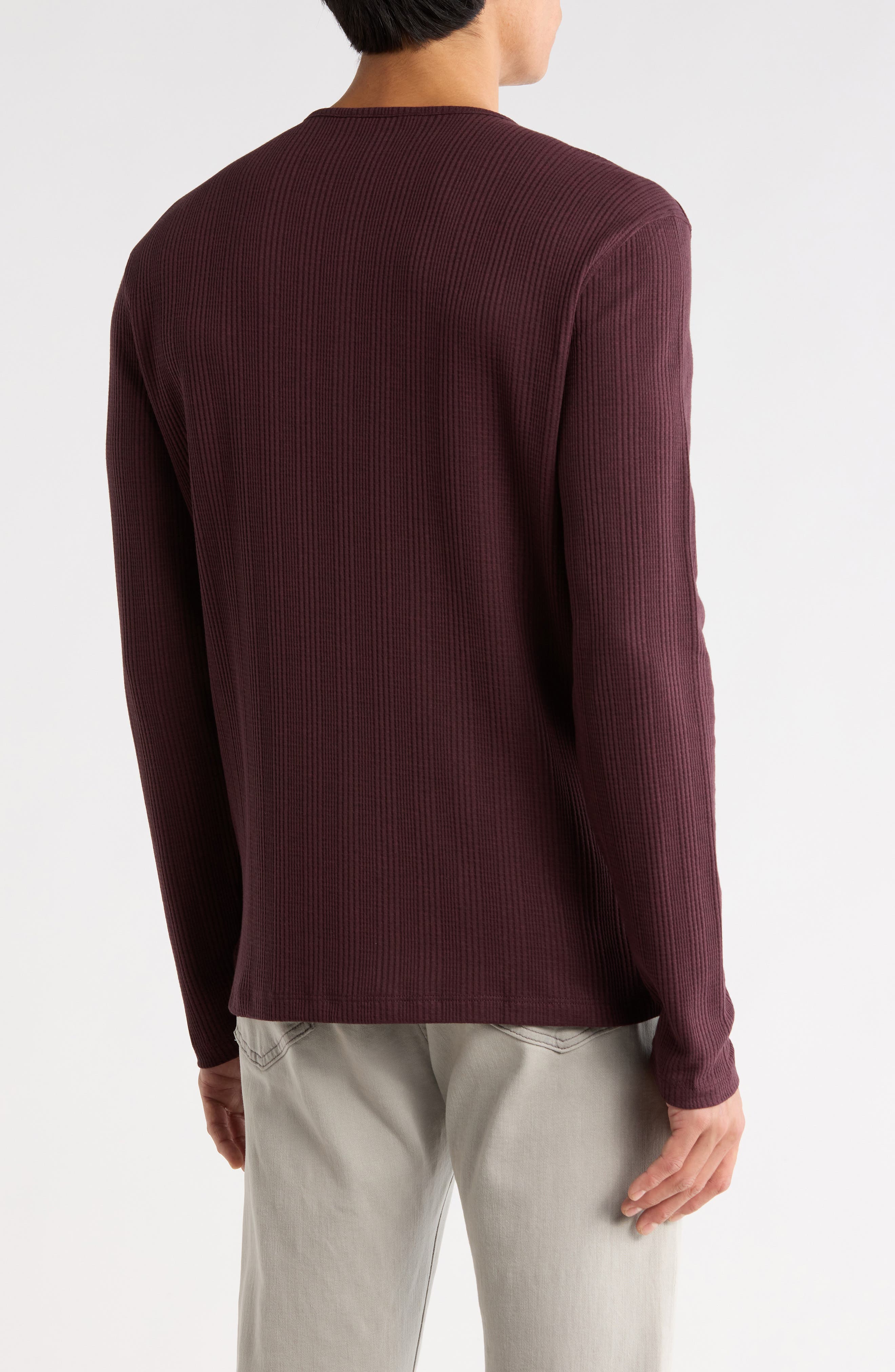 Richard Long Sleeve Waffle Henley - image 4